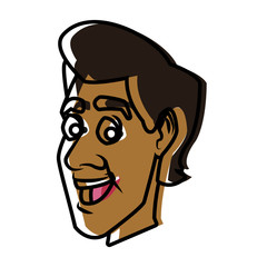 Adult man face cartoon icon vector illustration graphic design icon vector illustration graphic design