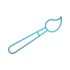 paint brush icon over white background vector illustration