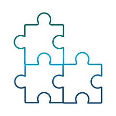 Obraz premium jigsaw puzzles icon over white background vector illustration