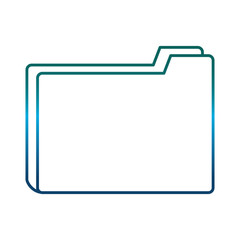document folder icon over white background vector illustration