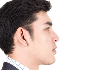 Fototapeta premium Portrait of handsome businessman isolated on white background