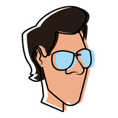 Adult man cartoon icon vector illustration graphic design
