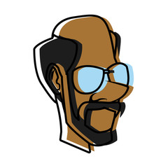 Adult man cartoon icon vector illustration graphic design