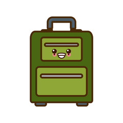 Travel luggage isolated kawaii cute cartoon vector illustration graphic design