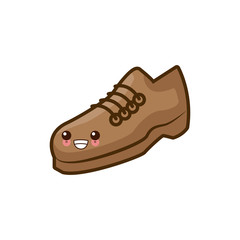 Male shoe footwear kawaii cute cartoon vector illustration graphic design