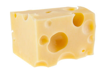 cheese isolated on white background closeup
