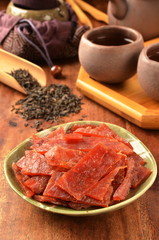Dried pork - A Popular Taiwanese food          