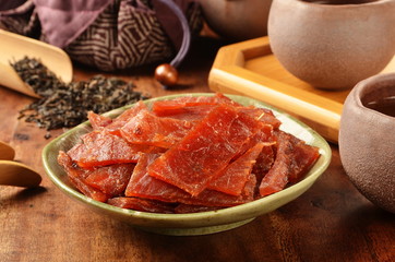 Dried pork - A Popular Taiwanese food          