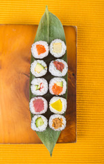 japanese cuisine. sushi on the background