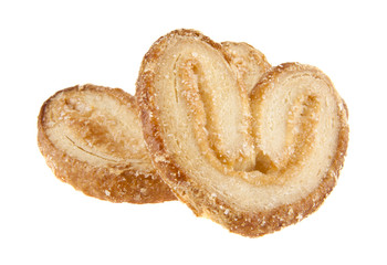 biscuits ears isolated on white background close-up