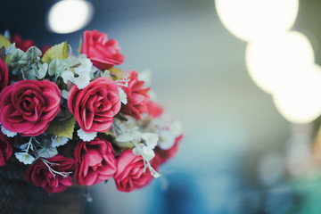 Artificial rose flower.