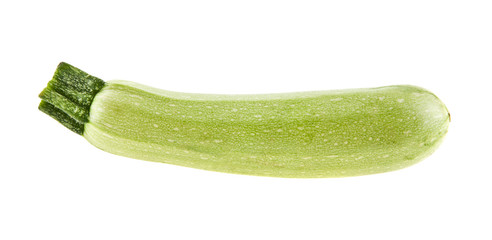 zucchini isolated on a white background closeup