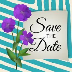 Greeting card with flowers, watercolor, can be used as invitation card for wedding, birthday and other holiday and summer background. Vector illustration. 