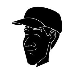 Man with hat icon vector illustration graphic design