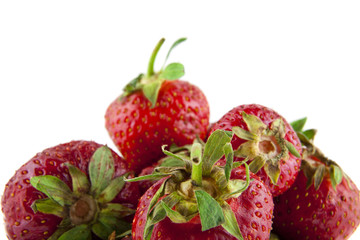 strawberry isolated on white background closeup