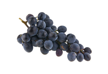 bunch of grapes isolated on white background closeup