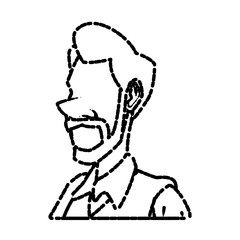 Adult man cartoon icon vector illustration graphic design