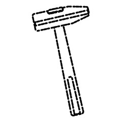 Mallet construction tool icon vector illustration graphic design