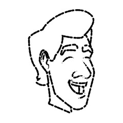 Adult man face cartoon icon vector illustration graphic design