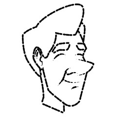 Adult man face cartoon icon vector illustration graphic design