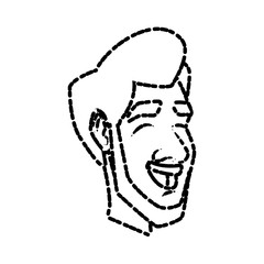 Adult man face cartoon icon vector illustration graphic design