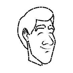 Adult man face cartoon icon vector illustration graphic design