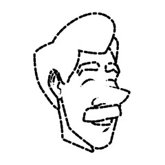 Adult man face cartoon icon vector illustration graphic design