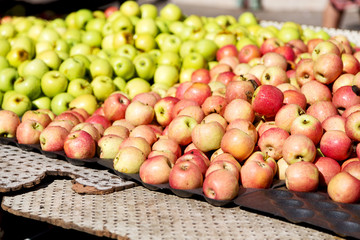 in   market red and yellow apples   the natural  light