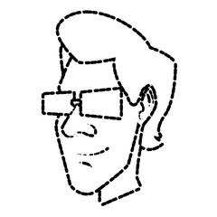 Adult man face cartoon icon vector illustration graphic design