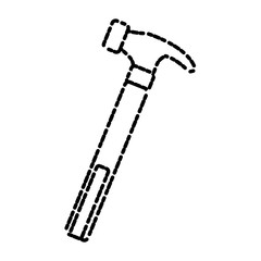 Hammer construction tool icon vector illustration graphic design