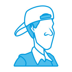 Man with hat icon vector illustration graphic design