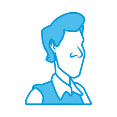 Adult man face cartoon icon vector illustration graphic design