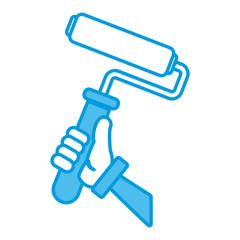 Rolling paint brush icon vector illustration graphic design