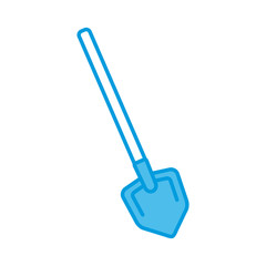 Shovel construction tool icon vector illustration graphic design