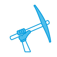 Hand holding pick icon vector illustration graphic design