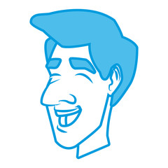 Adult man face cartoon icon vector illustration graphic design