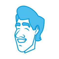 Adult man face cartoon icon vector illustration graphic design