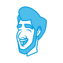 Adult man face cartoon icon vector illustration graphic design