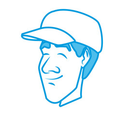 Man with hat icon vector illustration graphic design