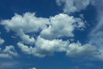 Fototapeta premium blur cloud on the blue sky.visible noise due to high iso.