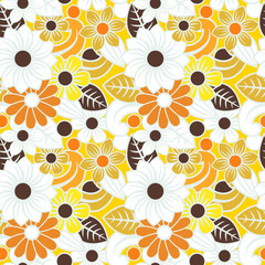 Abstract seamless floral pattern