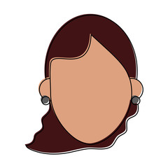 woman avatar head icon image vector illustration design