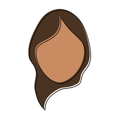 woman avatar head icon image vector illustration design