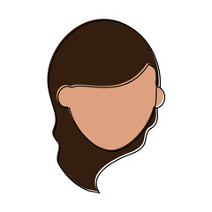 woman avatar head icon image vector illustration design