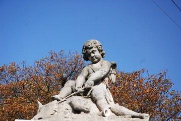 Entrée du jardin du Palais Royal de Bruxelles (Belgique)