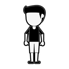 boy avatar full body icon image vector illustration design