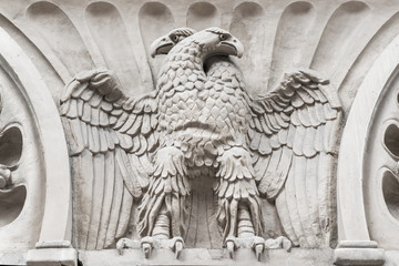 Stone bas-relief two-headed eagle
