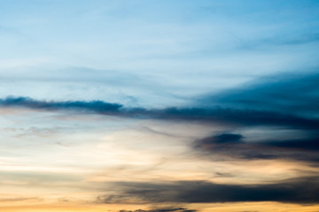 Fototapeta na wymiar colorful dramatic sky with cloud at sunset.