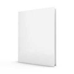  3D rendering blank book on white background