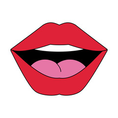 Sexy women lips icon vector illustration graphic design